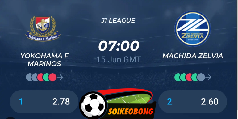 Soi kèo trực tuyến 7M trận Yokohama FM vs Machida Zelvia-  14h00 15/06/2024: Cầm chân nhau