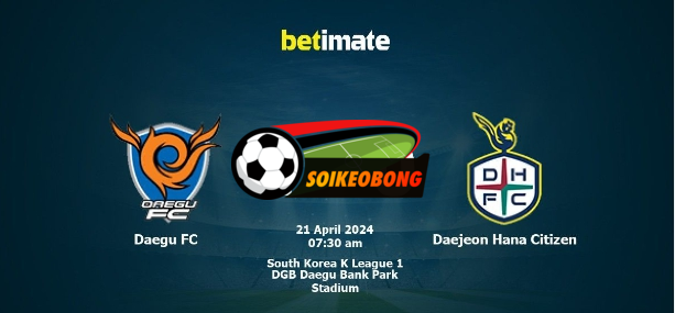 Soi kèo trực tuyến 7M trận Daegu vs Daejeon Citizen –  17h30 27/07/2024: Ưu thế sân nhà